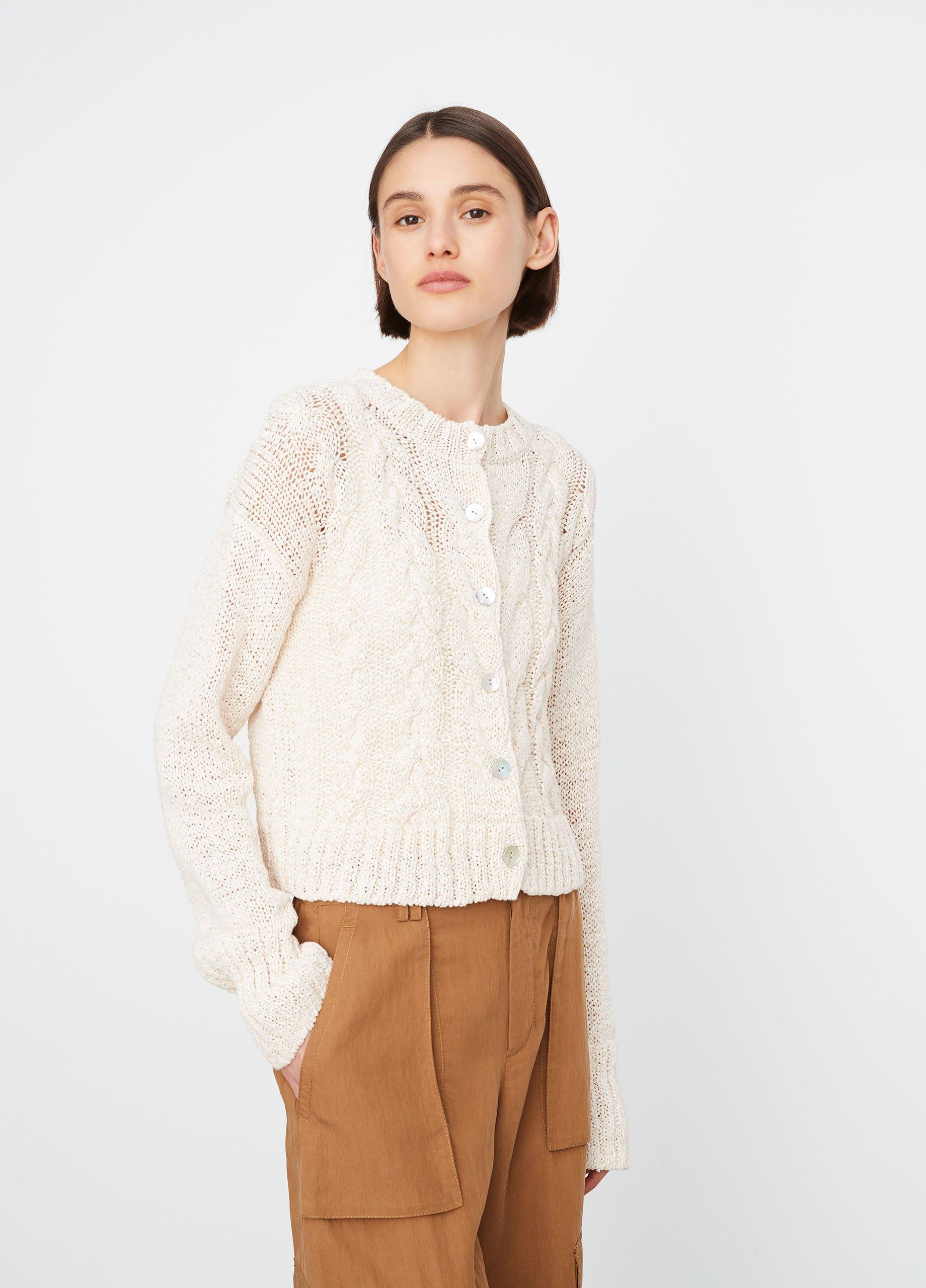 人気商品の OUNCE cardigan cotton cable カーディガン/ボレロ - www