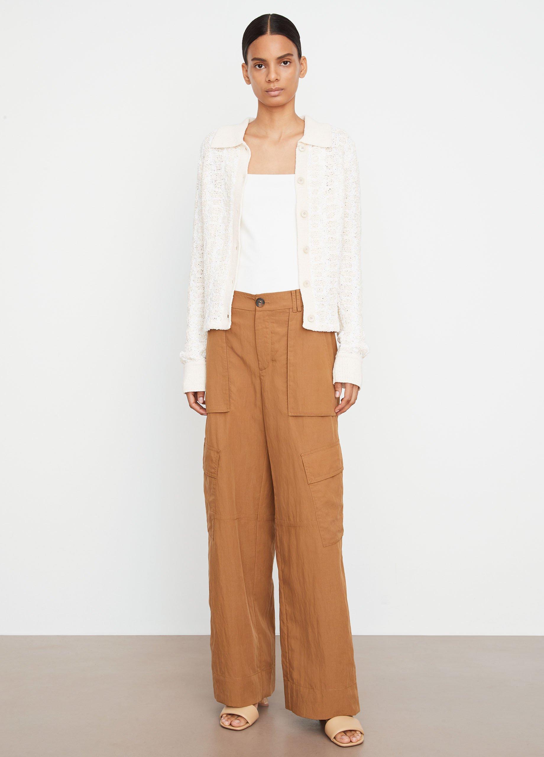 Italian Cotton-Blend Geometric Cardigan image number 0