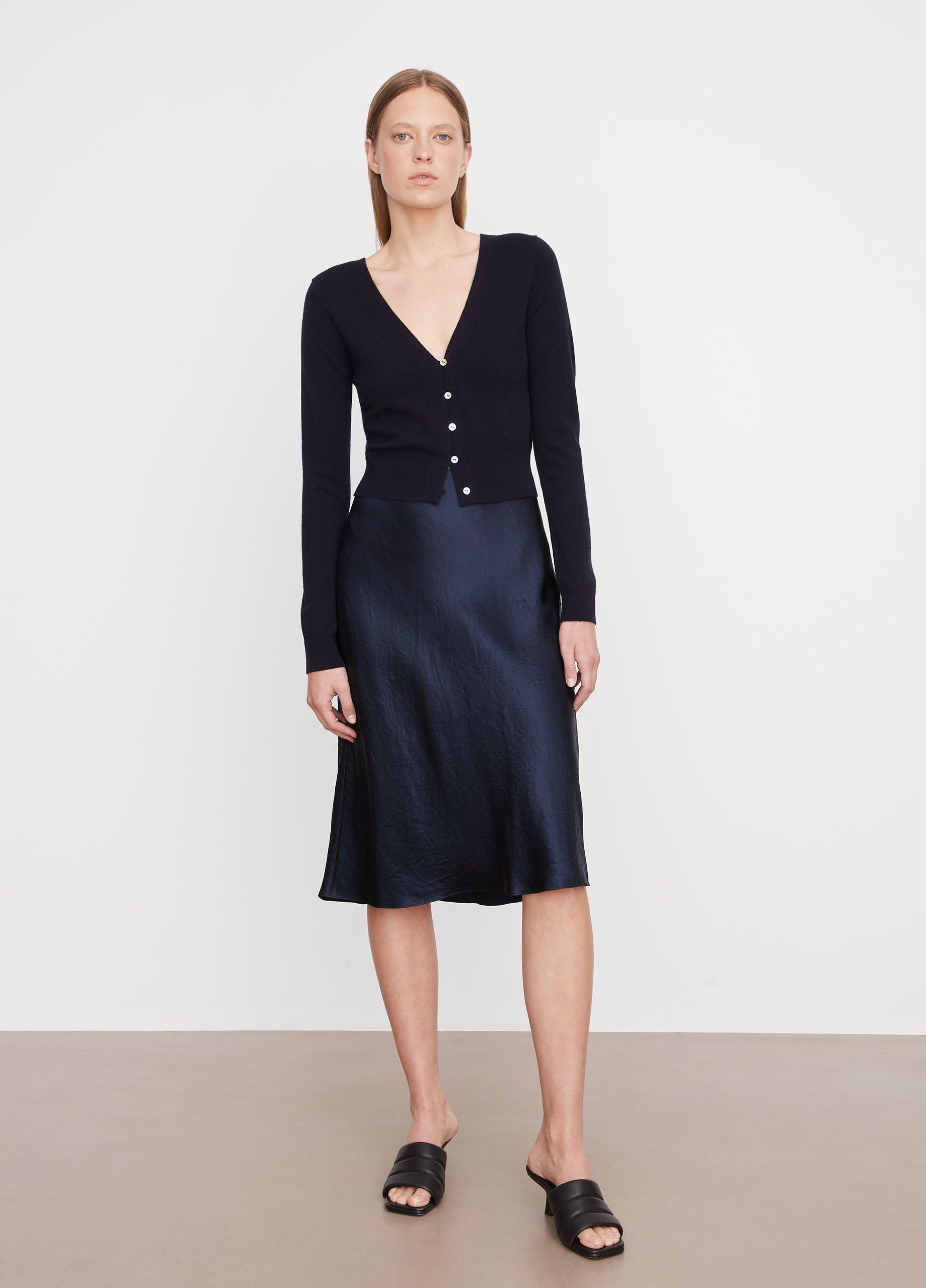 Wool-Blend Trim Cardigan in Vince Products Women | Vince