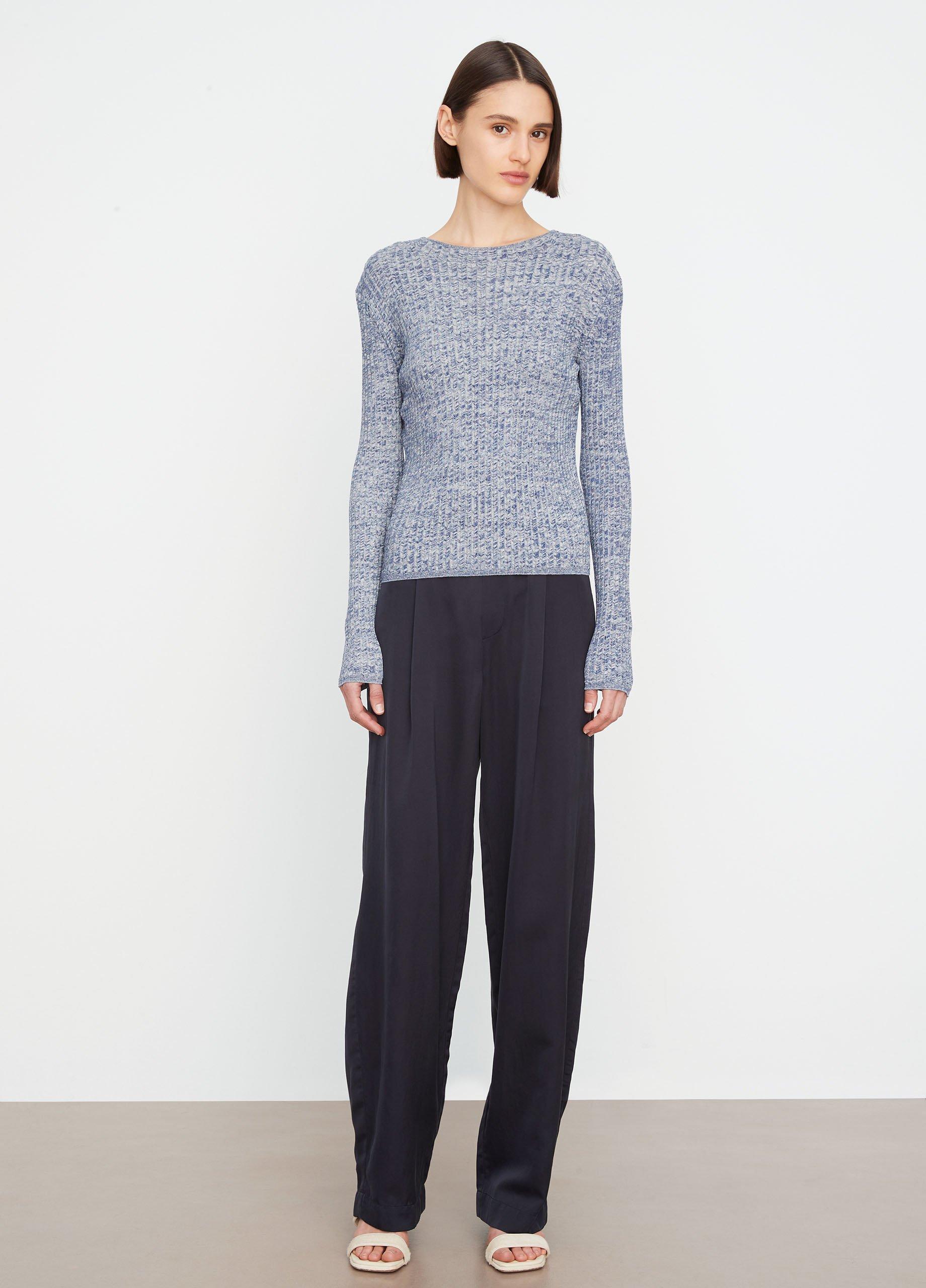 Marled cotton outlet sweater