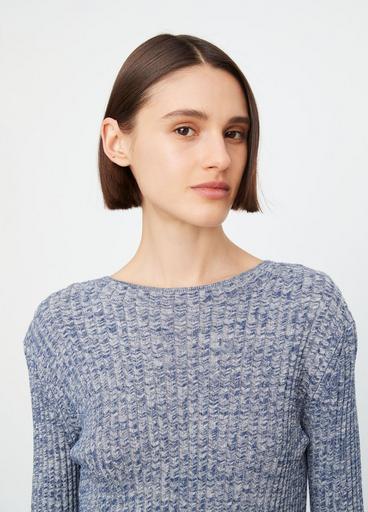 Marled Wool-Cotton Sweater image number 1