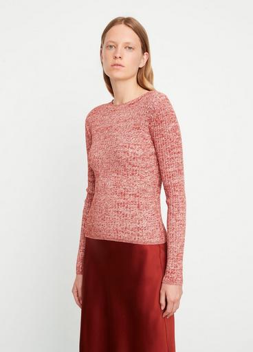 Marled Wool-Cotton Sweater image number 2