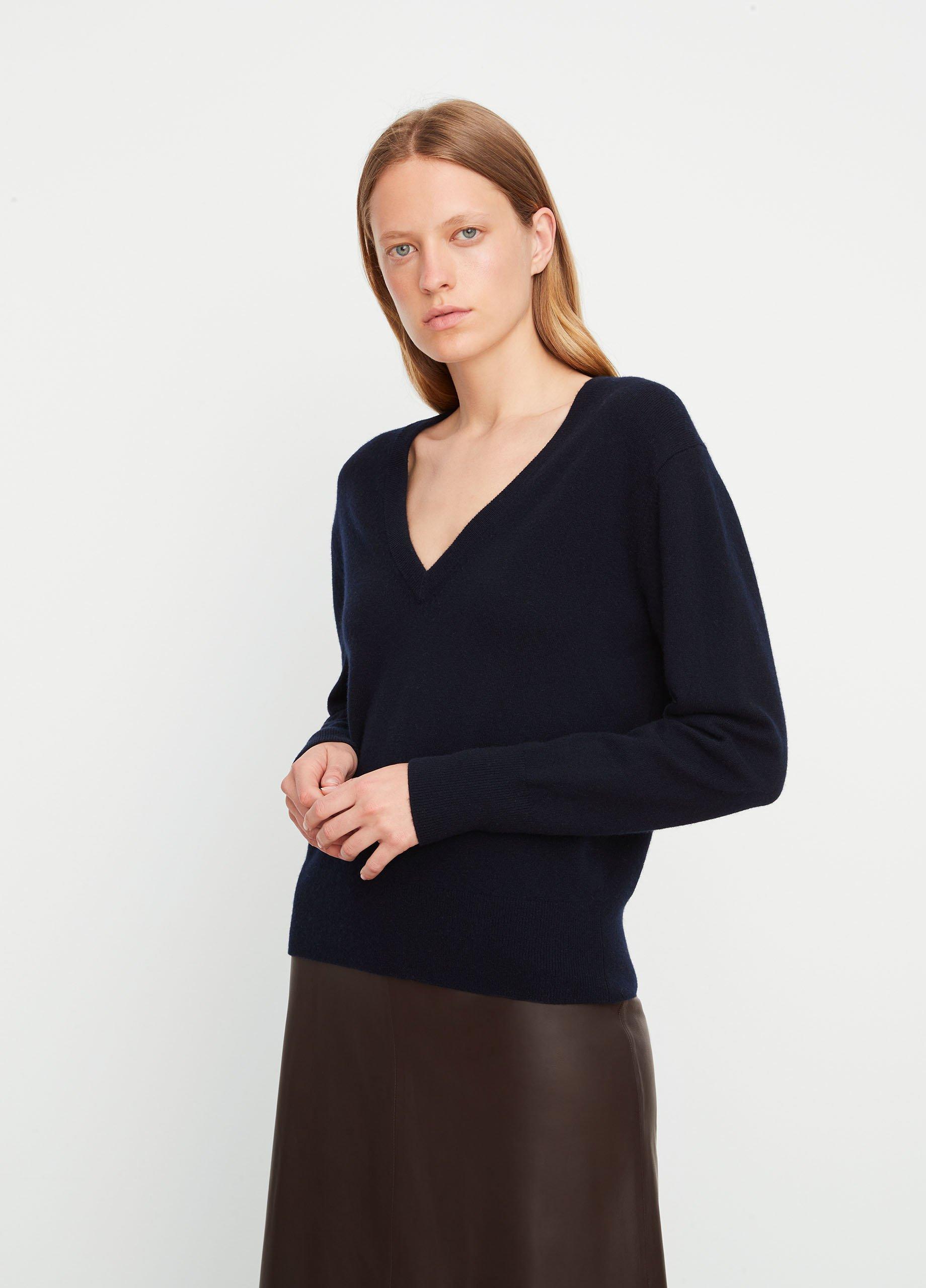 Cashmere Weekend V-Neck Sweater in Extended Sizes