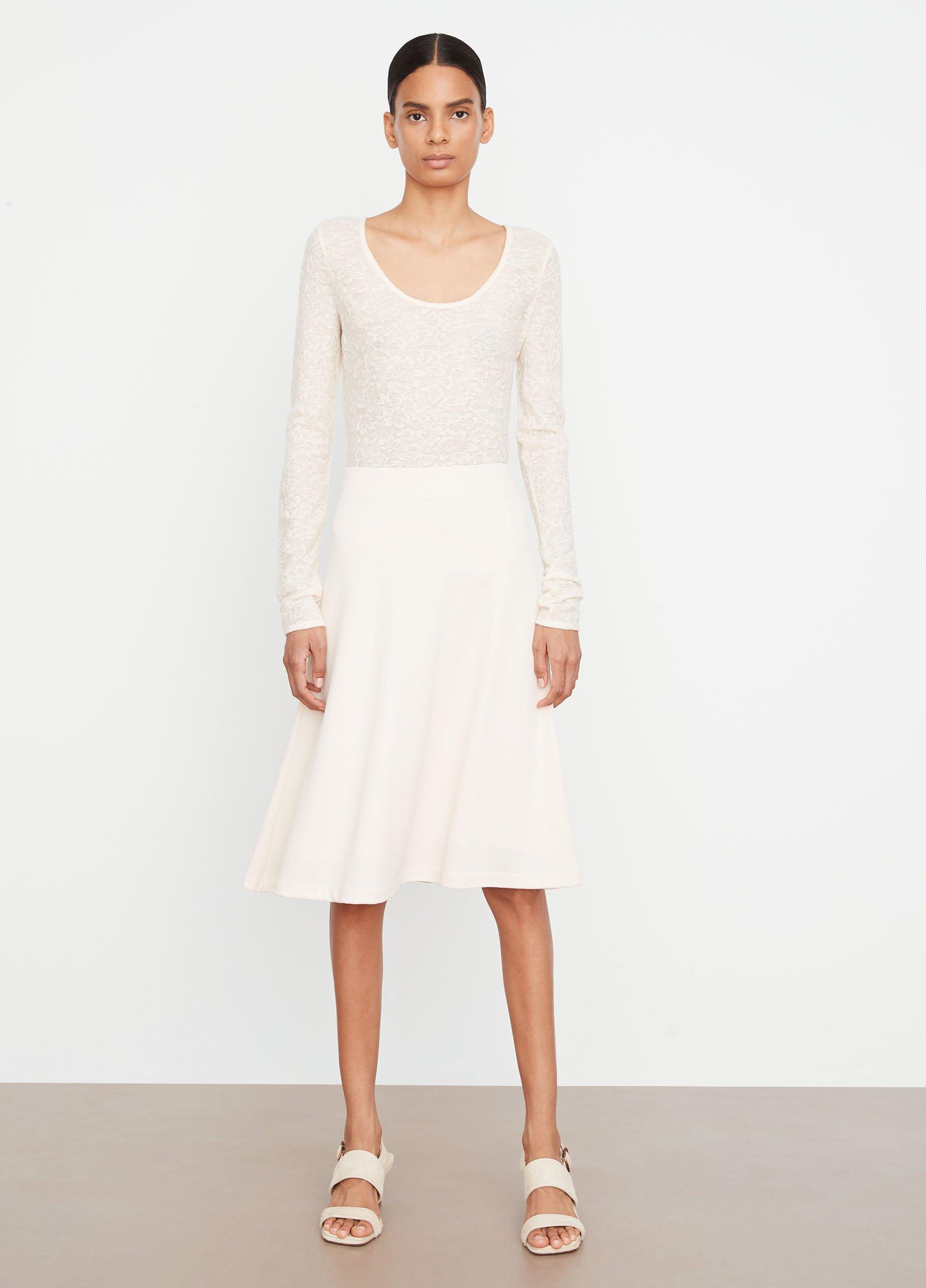 Leaf-Pattern Long-Sleeve Scoop Neck T-Shirt image number 0