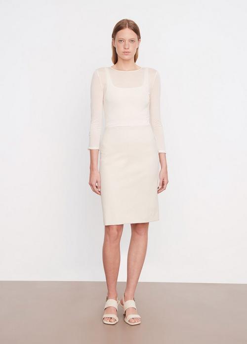 Seamed-Front Pencil Skirt