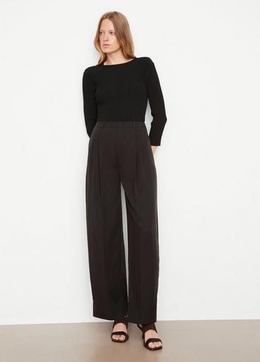 Drop-Waist Pleated Trouser image number 1