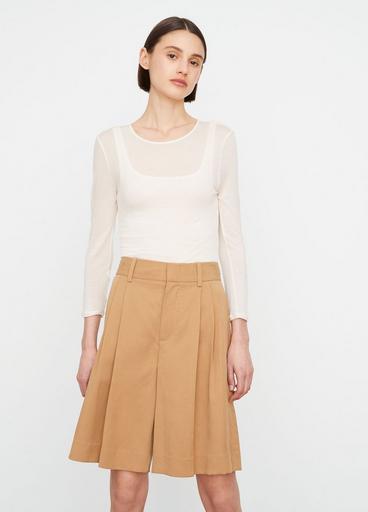 High-Waist Pleated-Front Short in Pants & Shorts | Vince