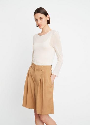 High-Waist Pleated-Front Short image number 2
