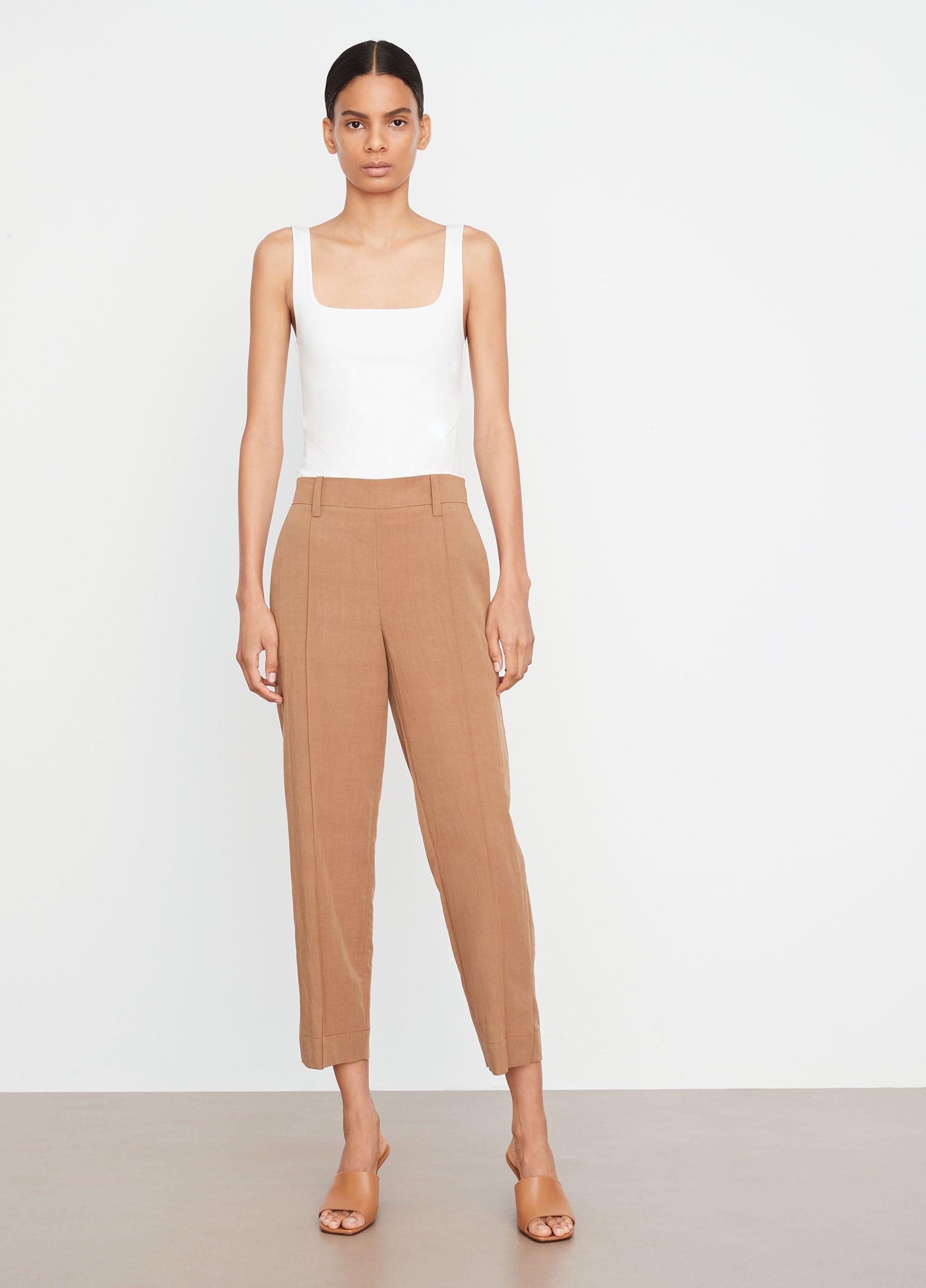 Mid-Rise Pleated Pull-On Pant image number 0