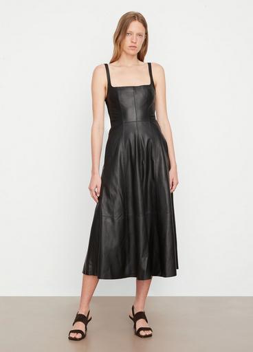Square-Neck Leather Dress image number 0