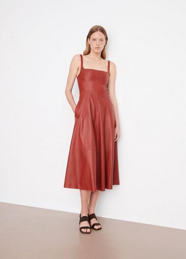Square-Neck Leather Dress image number 1