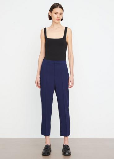Mid-Rise Pintuck Straight-Leg Pant image number 0