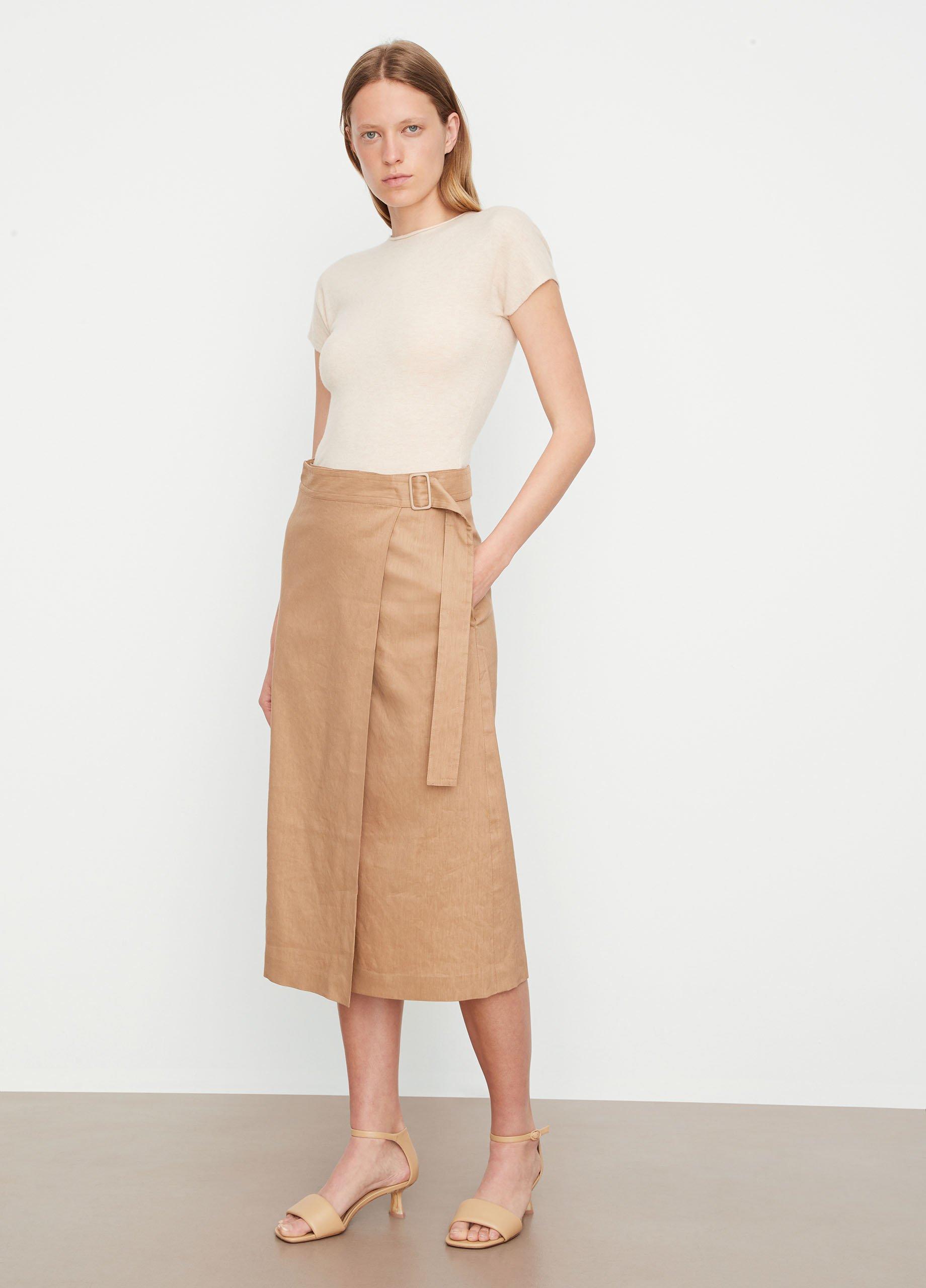 Vince midi wrap discount skirt