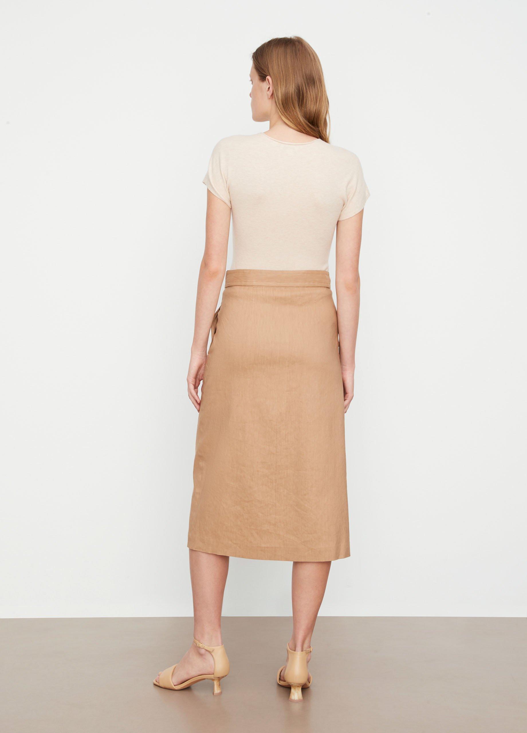 Vince midi shop wrap skirt