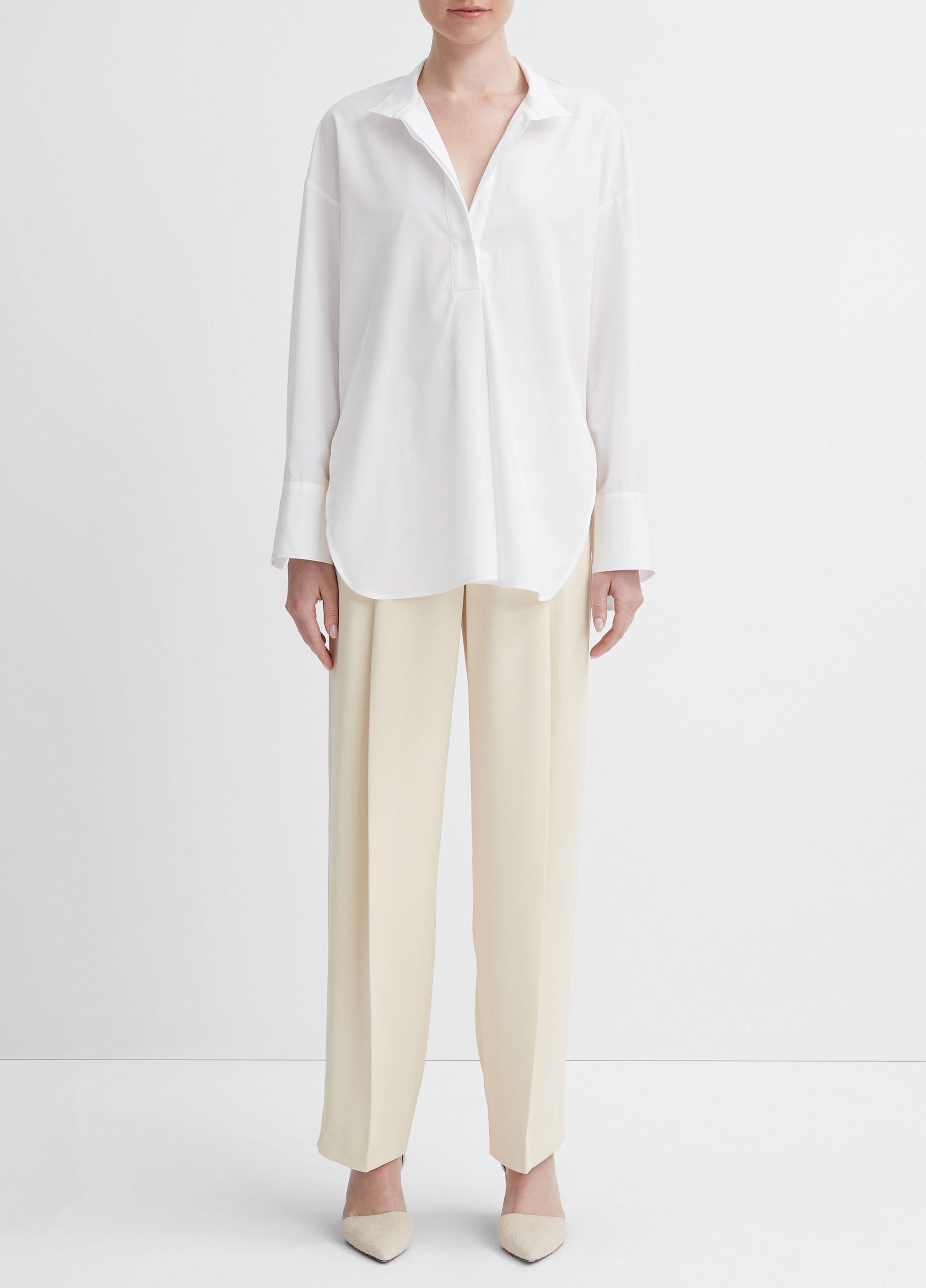 Half-Placket Stand-Collar Shirt image number 0