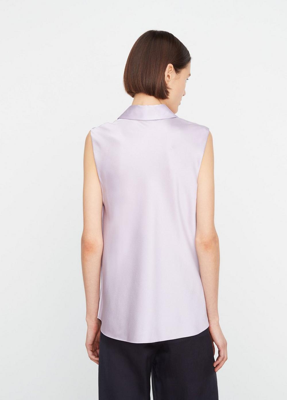 Silk Sleeveless Bias Shirt in Shirts & Tees