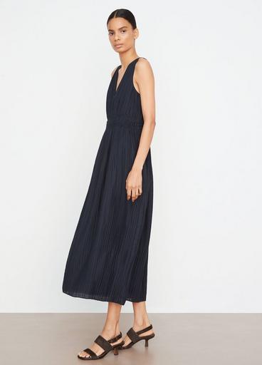 Pleated Double V-Neck Dress image number 2
