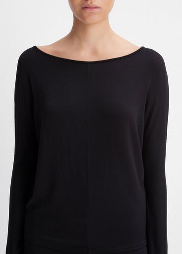 Draped Wide-Neck Top image number 1