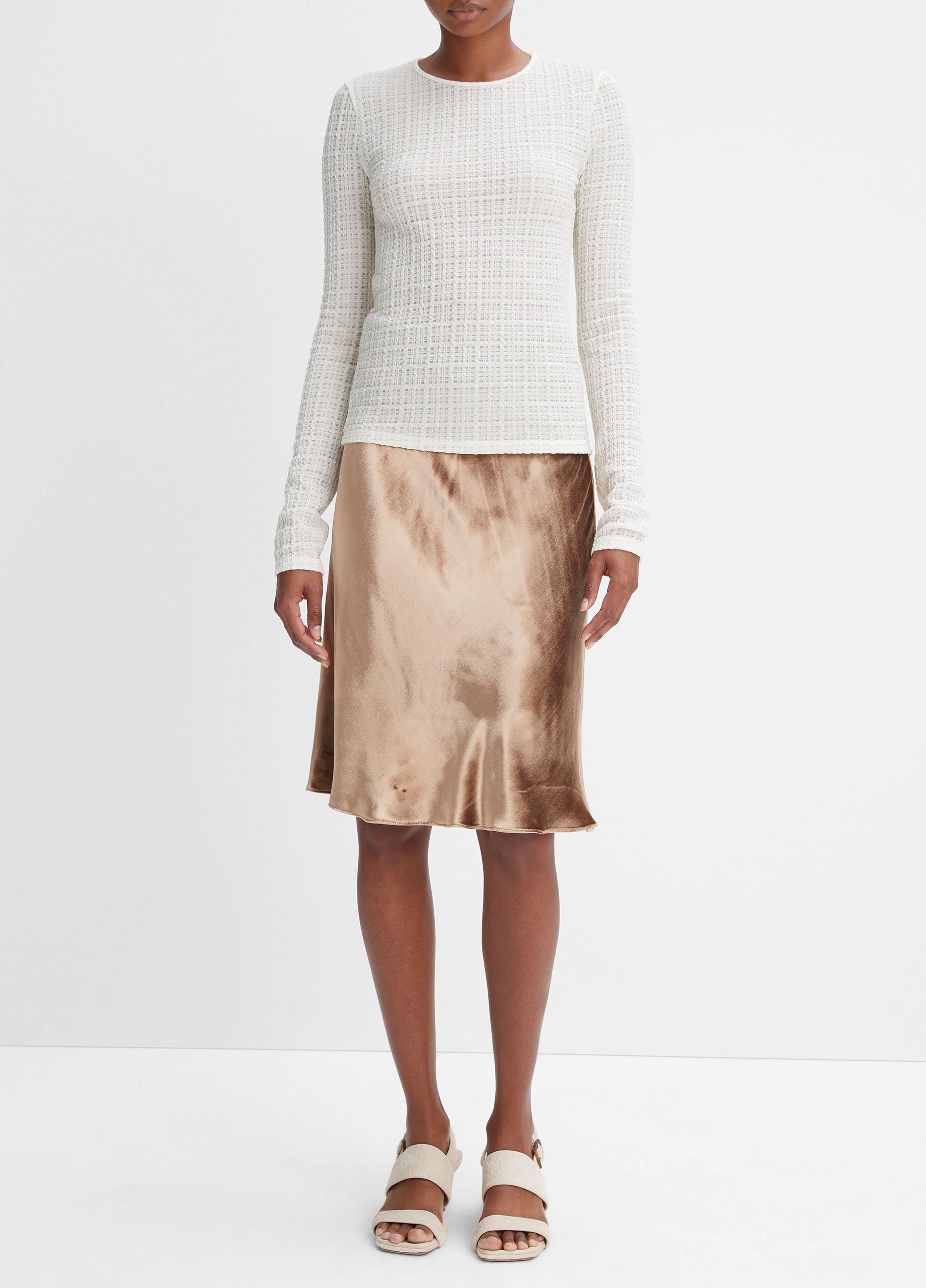 Plaid-Jacquard Long-Sleeve Top image number 0