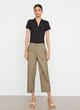 Mid-Rise Washed Cotton Crop Pant image number 0