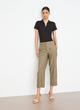 Mid-Rise Washed Cotton Crop Pant image number 1