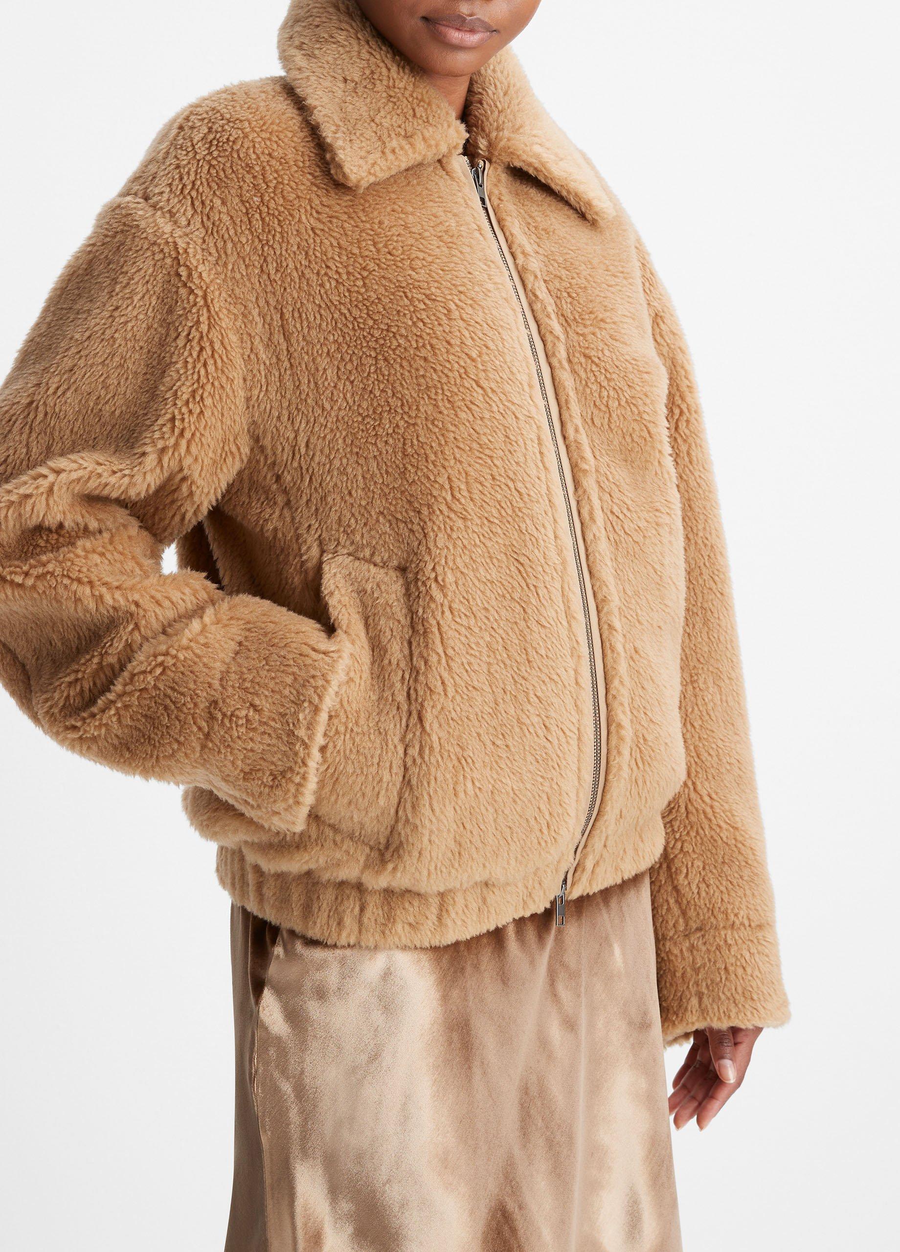 Vince shearling hooded clearance jacket