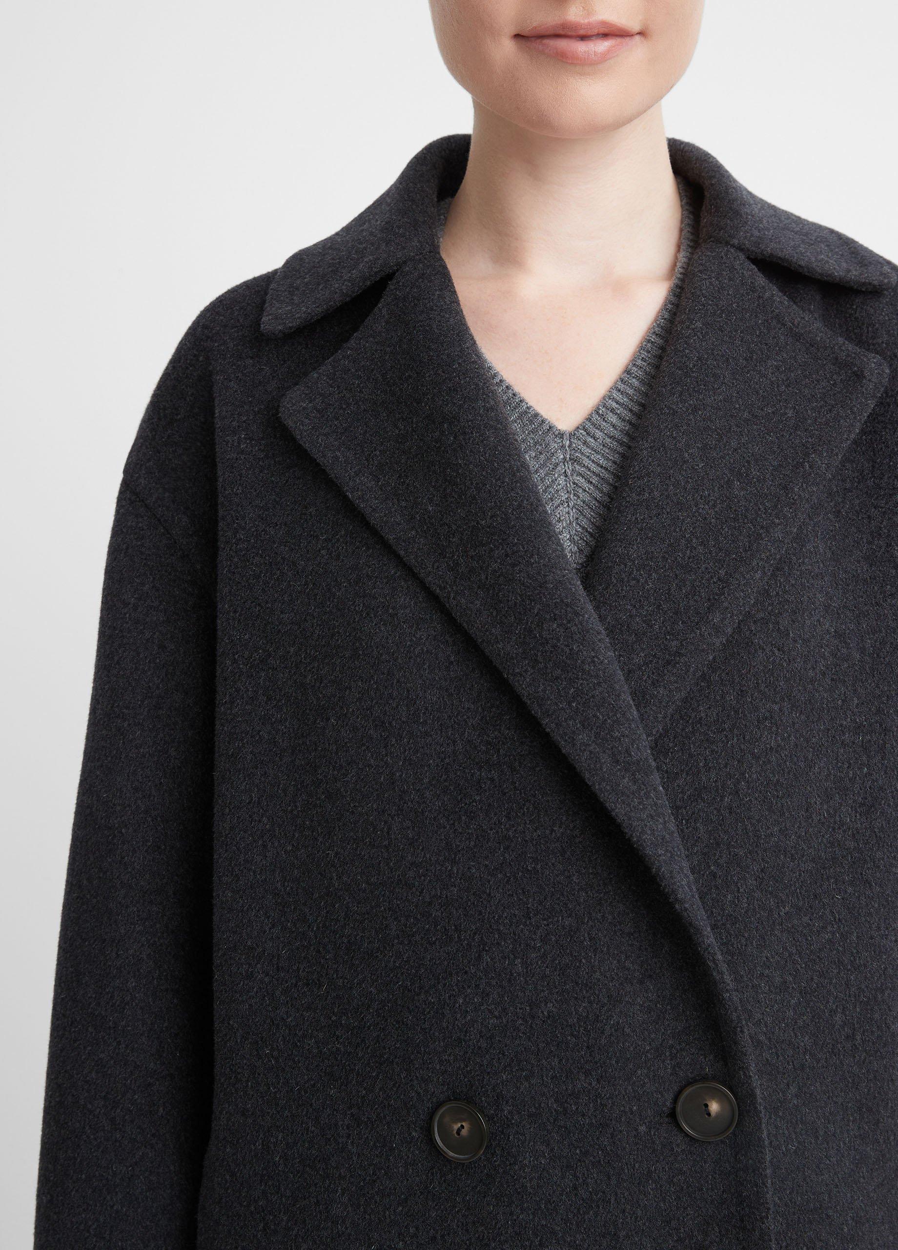 Classic wool blend car coat outlet with inset bib vince camuto