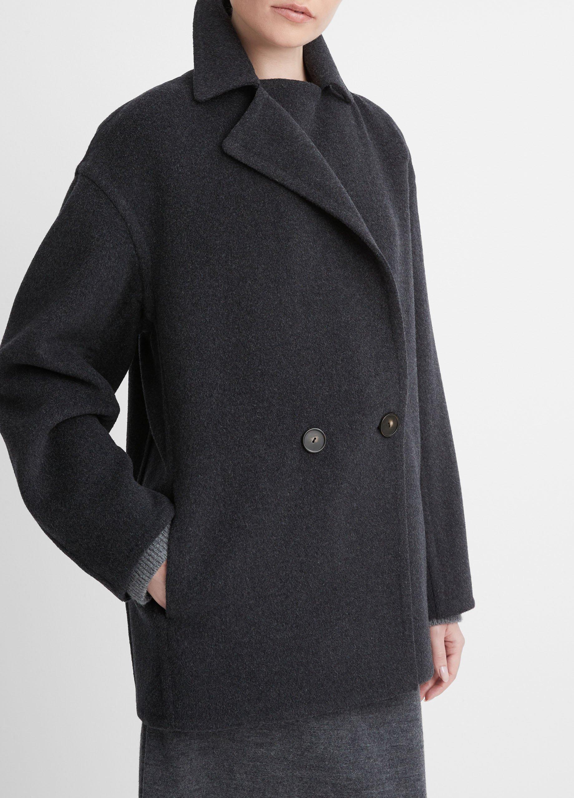 Layered wool blend hot sale coat vince camuto