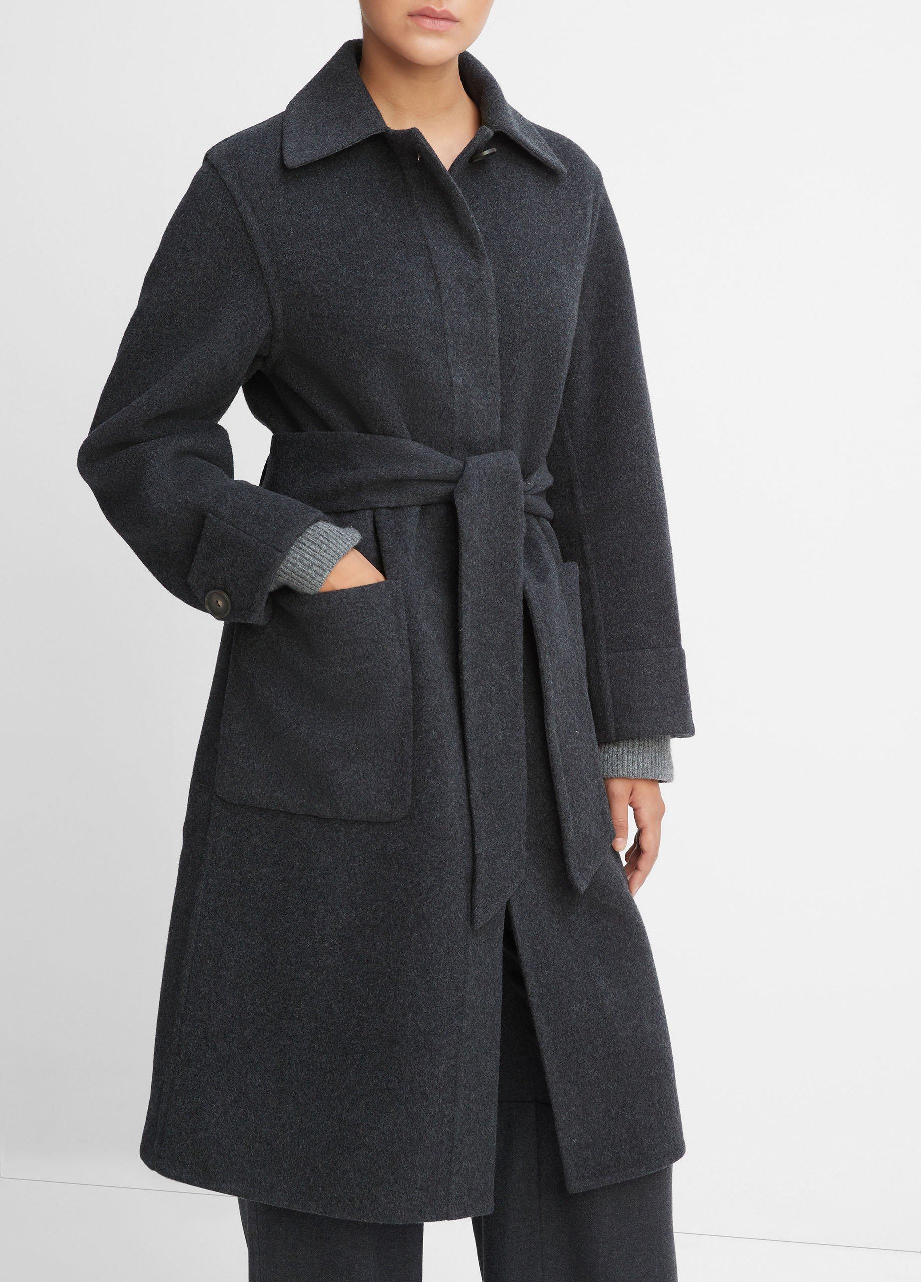 Fine Wool-Blend Lined Overcoat