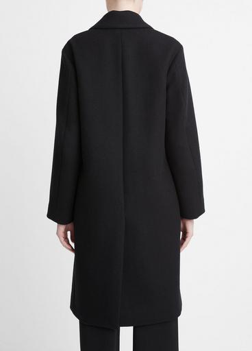 Brushed Wool-Blend Double-Breasted Coat in Coats | Vince
