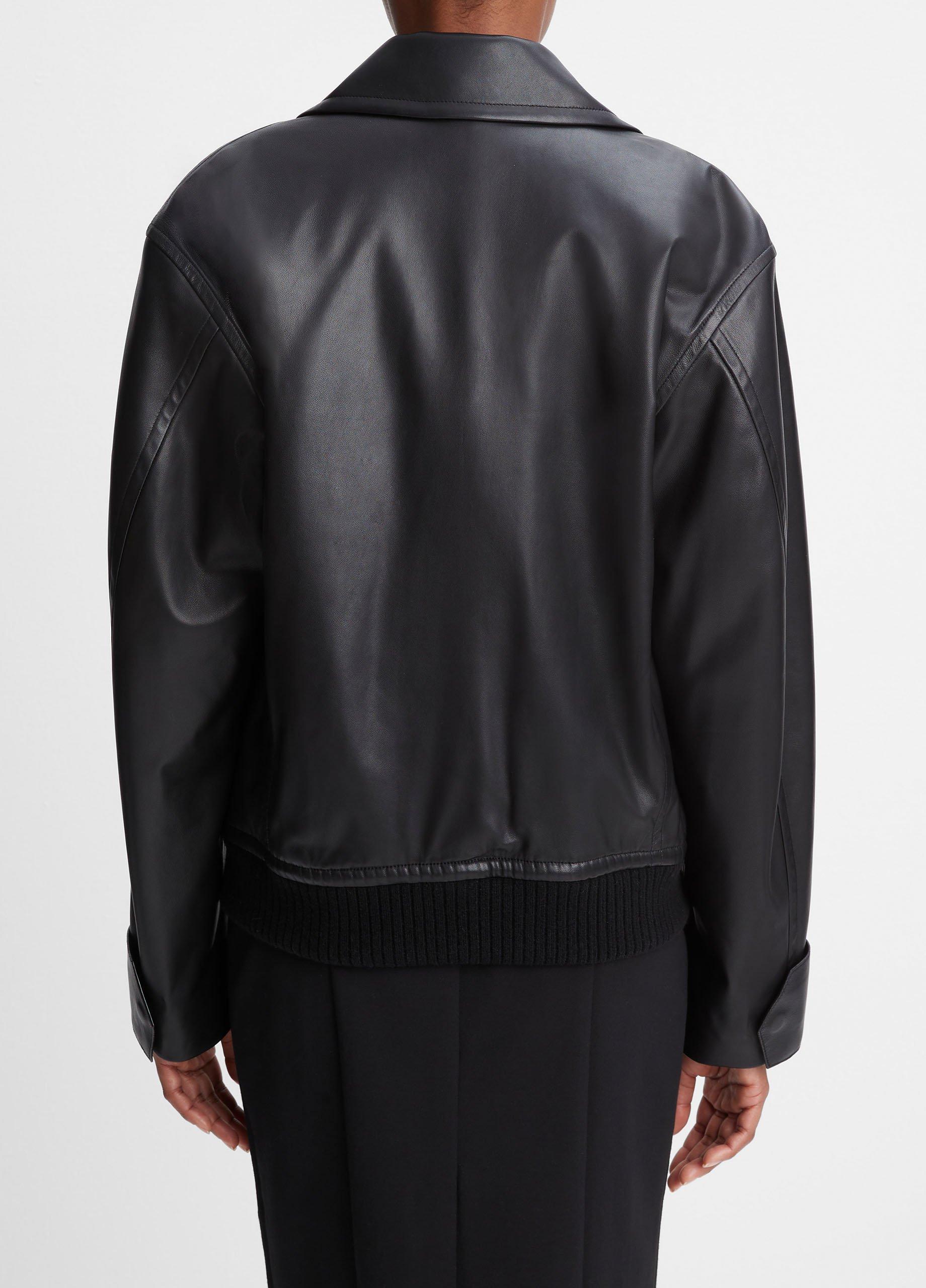 Vince leather shop bomber jacket