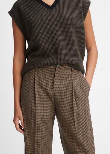 Houndstooth Pleated-Front Pant image number 1