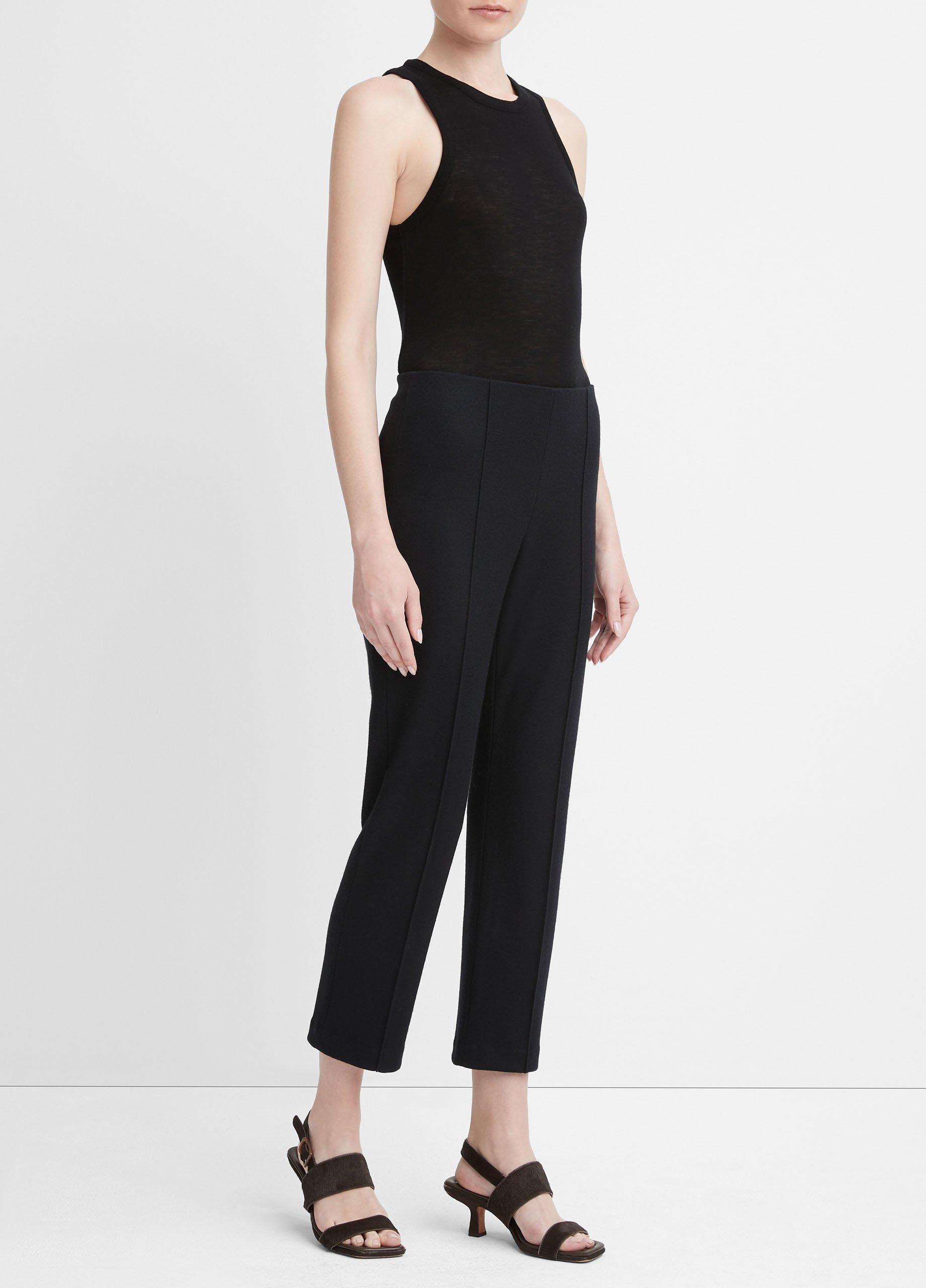 Cozy Wool-Blend Mid-Rise Stitch-Front Pant in Pants & Shorts | Vince