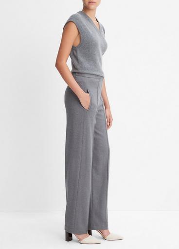 Brushed Wool Mid-Rise Straight-Leg Pant image number 2