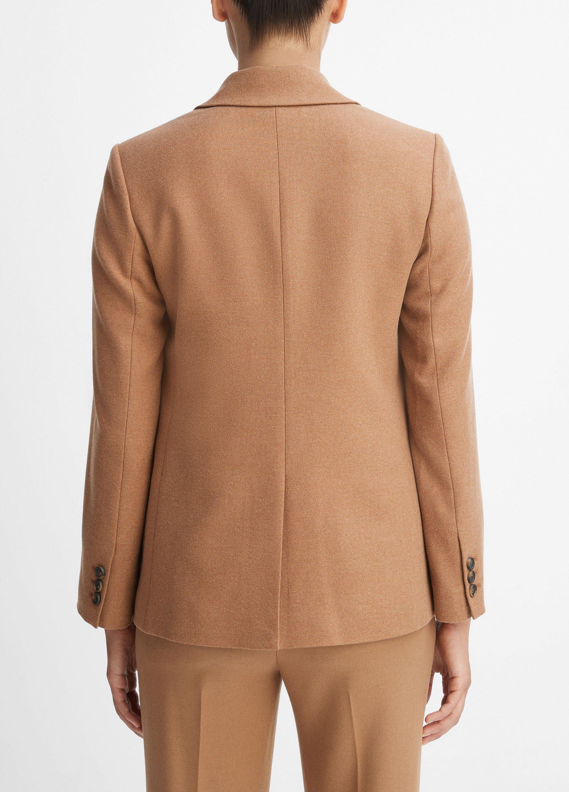 Brushed Wool-Blend Single-Breasted Blazer in Jackets & Outerwear