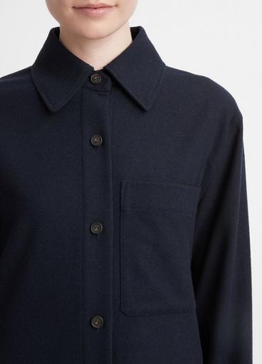 Brushed Wool-Blend Flannel Shirt image number 1