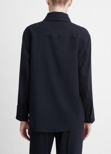 Brushed Wool-Blend Flannel Shirt Jacket image number 3