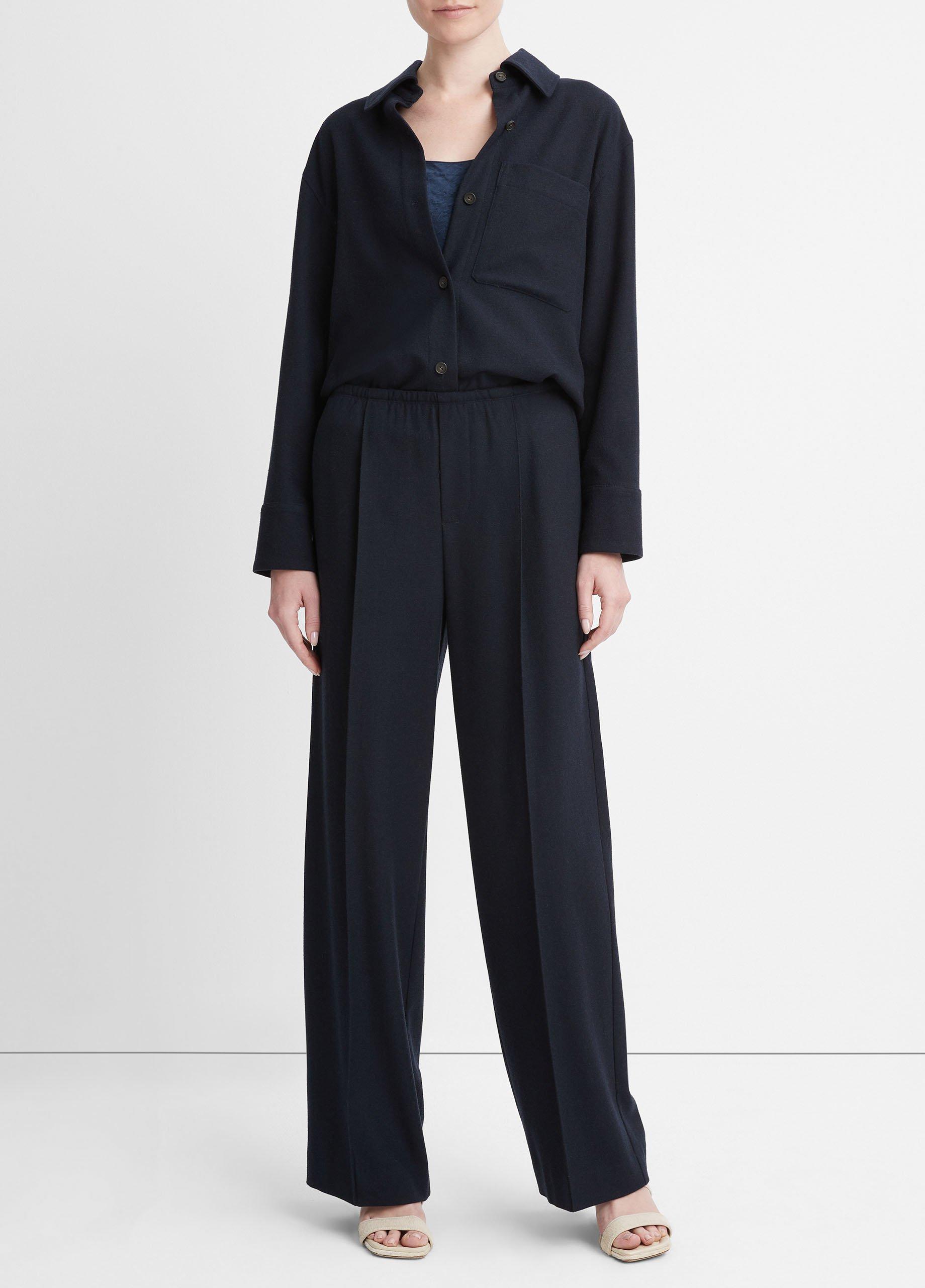 Brushed Wool-Blend Flannel Pull-On Pant image number 0