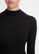 Ribbed Cashmere-Silk Mock Neck Sweater image number 1