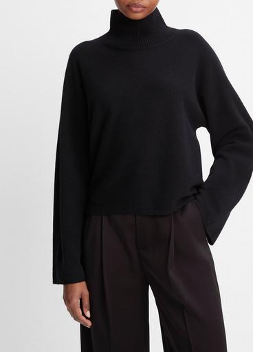 Wool and Cashmere Dolman-Sleeve Turtleneck Sweater image number 1