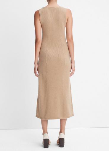 Ribbed Wool and Cashmere Raw-Edge Dress image number 3