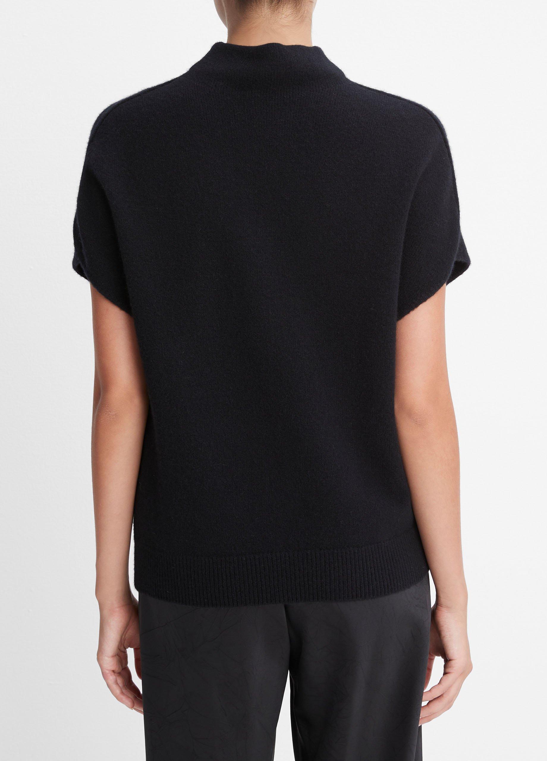 Wool-Cashmere Mock Neck Popover