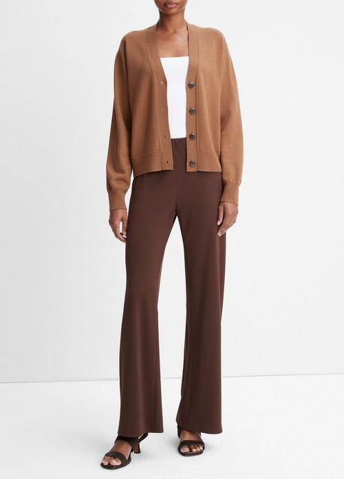 Wool-Cashmere High-Button Cardigan