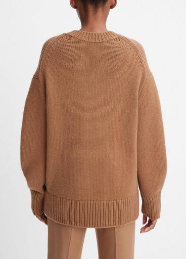 Wool and Cashmere Boyfriend Crew Neck Sweater image number 3