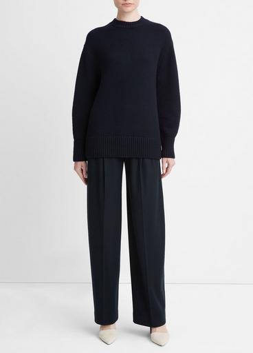 Wool and Cashmere Boyfriend Crew Neck Sweater image number 0