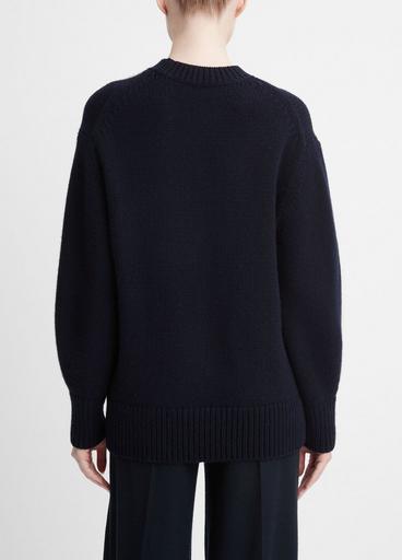 Wool and Cashmere Boyfriend Crew Neck Sweater in Sweaters | Vince
