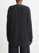 Wool and Cashmere Oversized Twisted Cable Cardigan image number 3