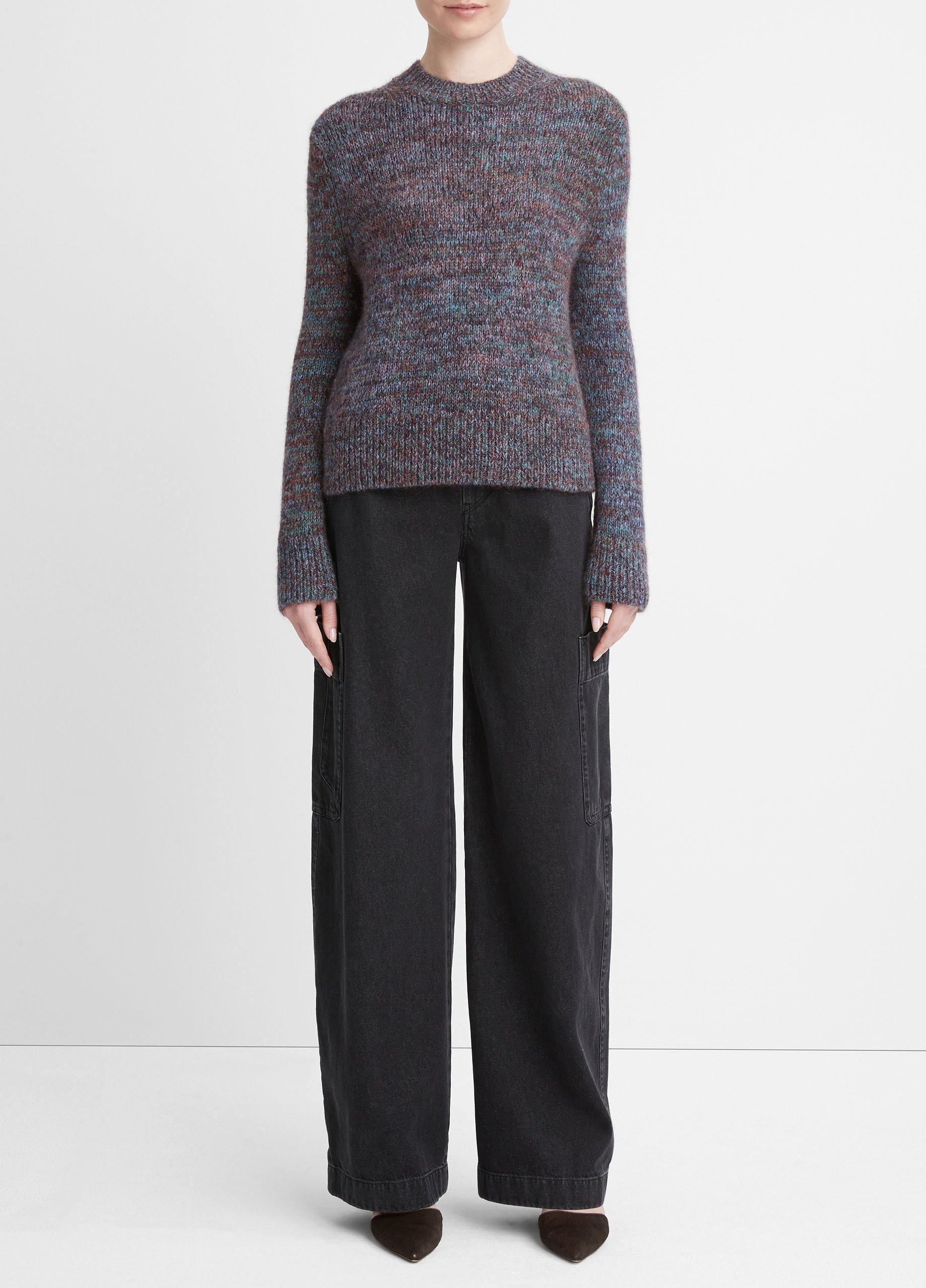 marled crew neck sweater