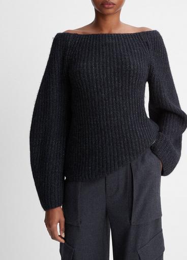 Marled Off-The-Shoulder Sweater image number 1