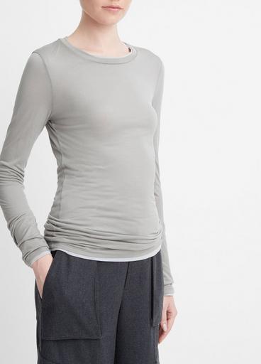Double-Layer Long-Sleeve T-Shirt image number 2